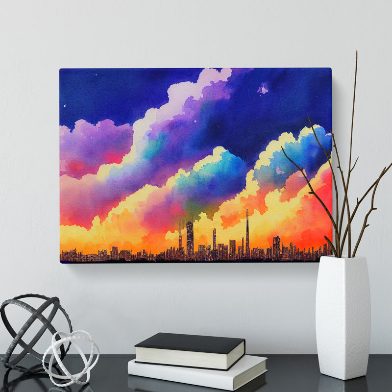 Mysterious Skyline Architecture - Wrapped Canvas, 40cm H x 60cm W x 3cm D
