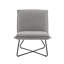 Chaise d'appoint rembourrée en sherpa Vicolo avec pieds en métal-41899470