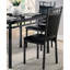 Table de salle à manger en faux marbre noir 5 pièces: table avec structure en métal et 4 chaises rembourrées. Idéal pour la salle à manger en finition: cuir