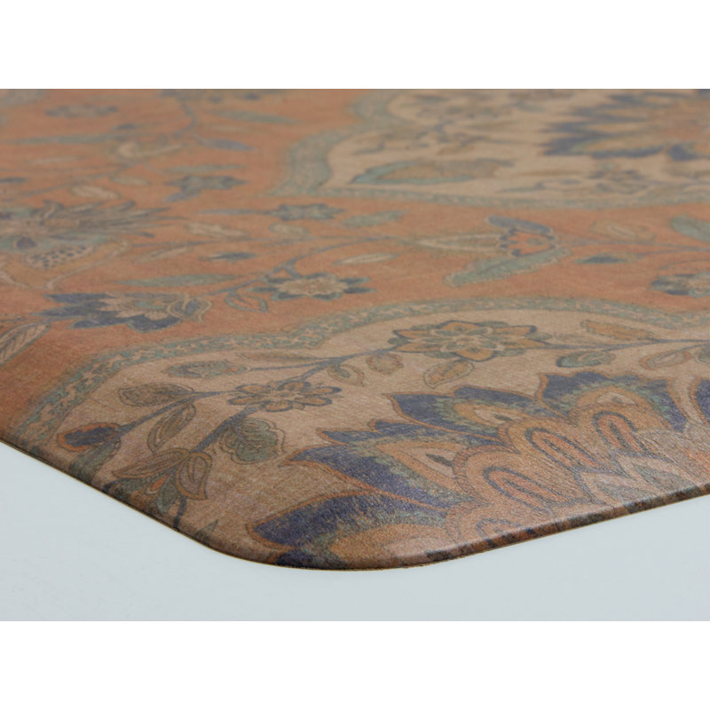 Caulkins Bohemian Floral Water Resistant Anti-Fatigue Non-Skid Kitchen Mat, Rectangle 1'8" x 5'