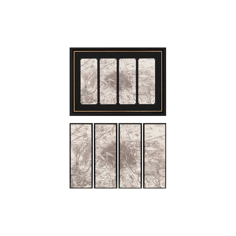 Paris Maps Mark Abrams Art Set