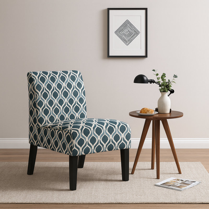 Fauteuil d'appoint rembourré Aerius, Bleu