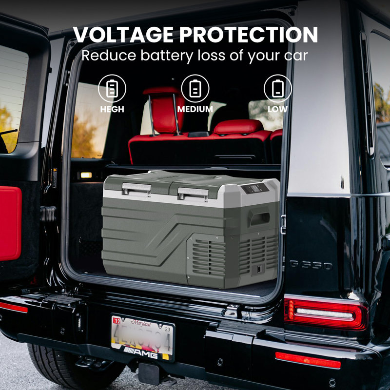 Alpicool 25qt Dual Zone Gray Portable Car Refrigerator