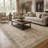 Watte Vintage Floral Border Area Rug, Non-Slip, Washable Beige for Living Room & Bedroom-1099365810