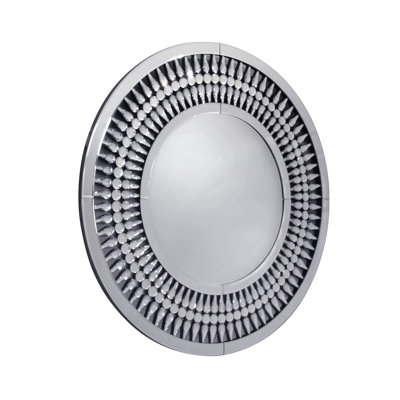 Ginnie Glass Round Wall Mirror