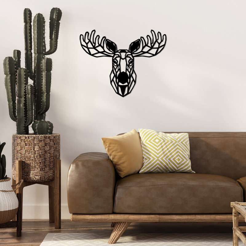 Elegant Black Decorative Metal Wall Accessory, 27.6 x 21.3 inches | 100% Metal Construction, Thickness: 0.06 inches | Lightweight (1.1 lbs) with Wall-Mounting Design, Perfect for Modern Home Decor & Unique Art Display