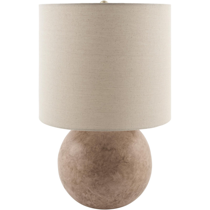 Coulson Table Lamp, Beige, Distressed Brown