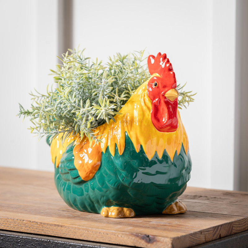 Pot à fleurs coloré en céramique 8,3 po