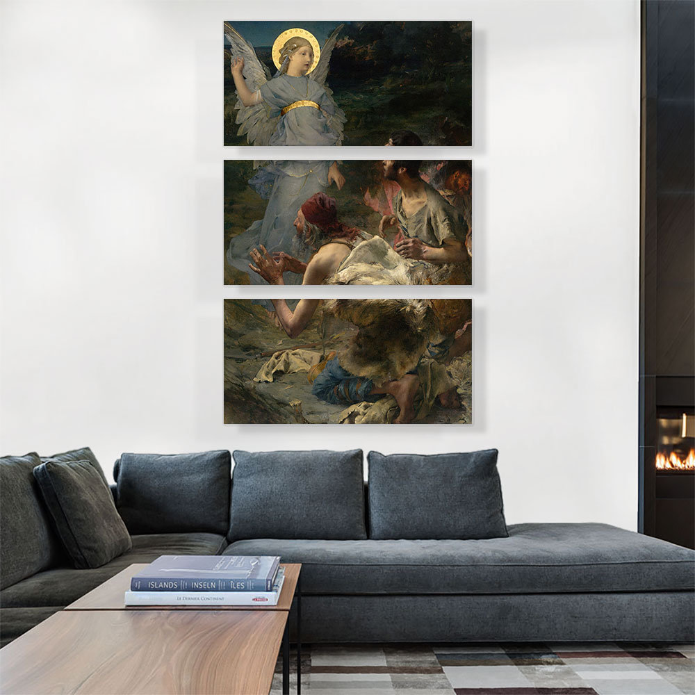 ARTCANVAS Annunciation To The Shepherds 1875 On Canvas 3 Pieces by ...