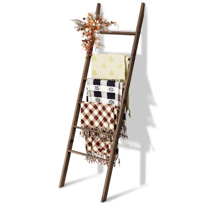 6-Tier Blanket Ladder Wooden