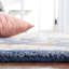Hand Tufted Wool/Cotton Oriental Rug in White/Brown/Blue-514737006
