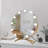 Large and Bright LED Metal Mirror Touch Dimmable Swivel Tabletop Mirror Hollywood Round lighted Makeup Mirror with 11 bulbs and 3x Magnification-1477777346