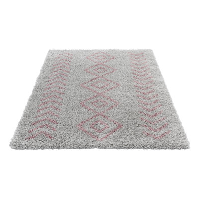 Geometric Shag Area Rug