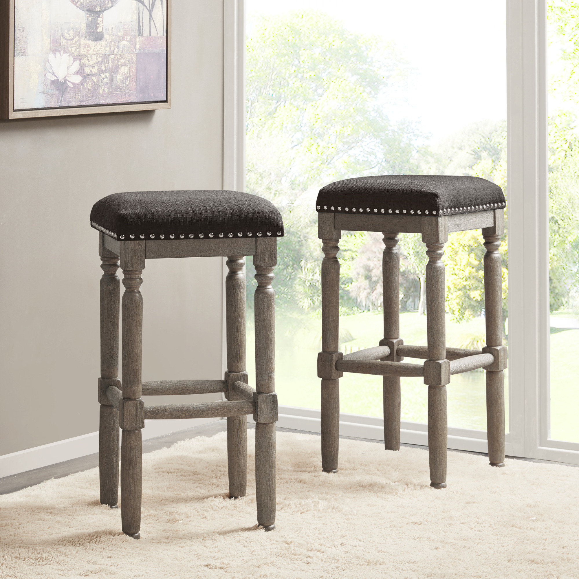 Three Posts Lossett Nailhead Counter & Bar Stool & Reviews Wayfair Canada