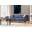 Elegant 3-Seat Sofa, Blue Fabric, 84.6 x 34.3 x 33.9 inches | BEECH WOOD & CHIPBOARD Frame, 100% Polyester | Includes 2 Pillows, Dry-Cleanable, Fixed Cushions, Perfect for Scandinavian & Industrial Spaces-1752558952-1807222274