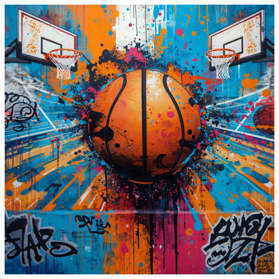 Housses de couette Graffiti Basketball Court