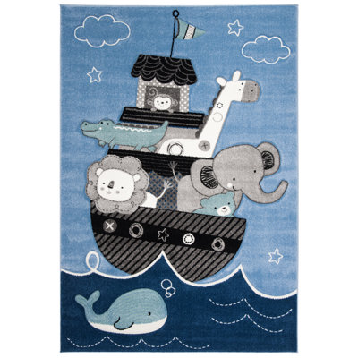 Tapis bleu Glantz