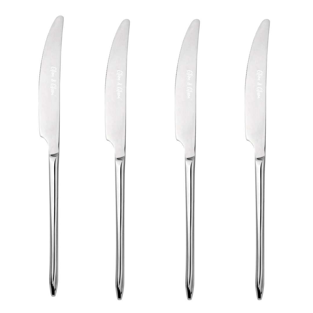Cutlery Sets Stainless Steel 18/8 Dinner Knife 4pc Set Catering Versailles