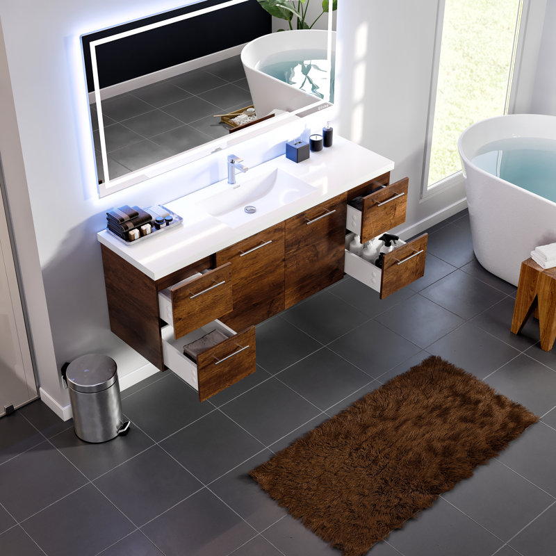 Meuble-lavabo simple avec plateau Jamarey 60