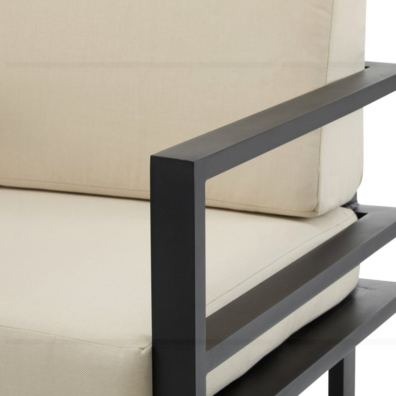 Méridienne d'extérieur moderne 27,7 po avec structure en aluminium