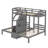 Espinet Kids Twin Over Twin Over Twin Bunk Bed with Drawers-1301143899
