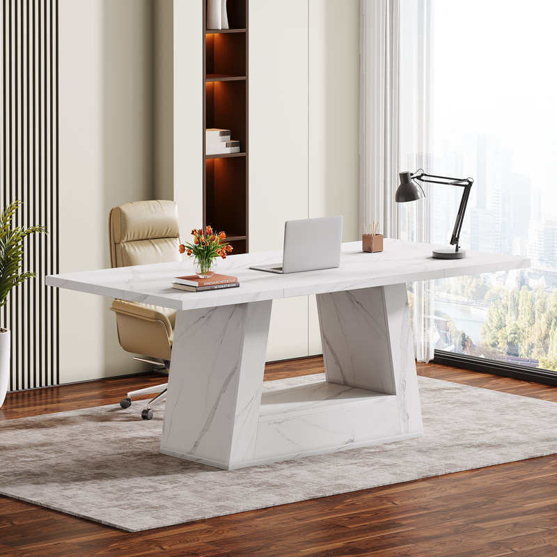 Modern Executive Desk With Sturdy Base