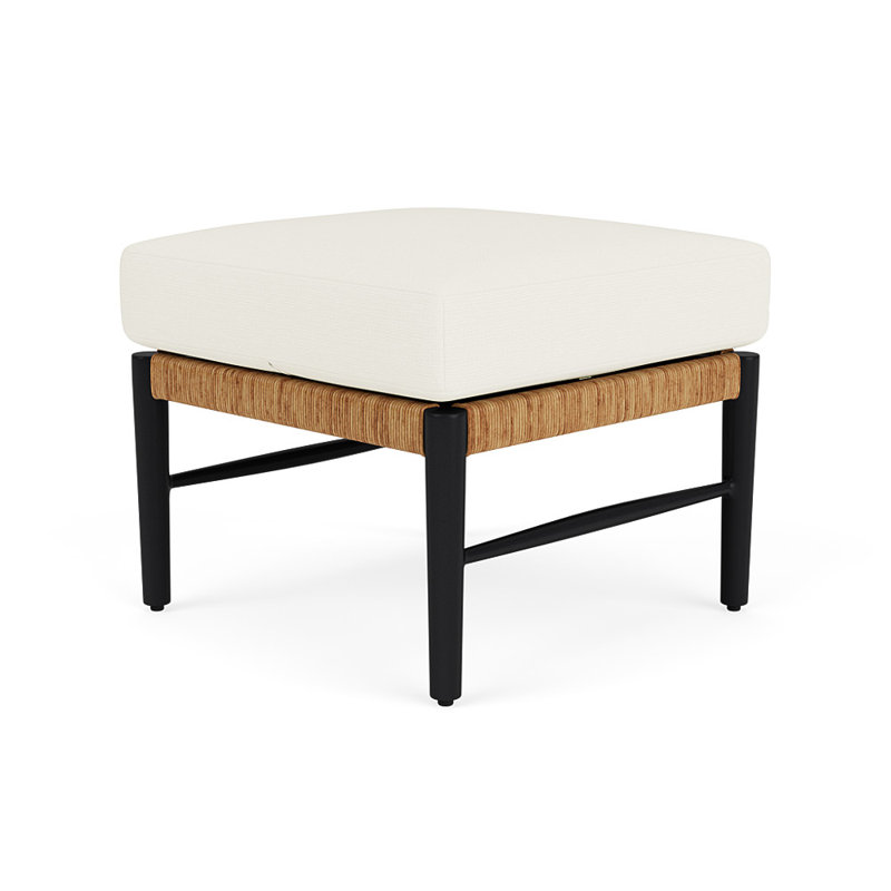 Galloway Outdoor Ottoman, Sailcloth Salt