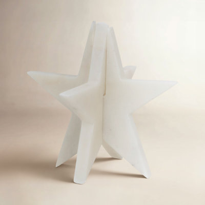Interlocking Marble Star Holiday Accent