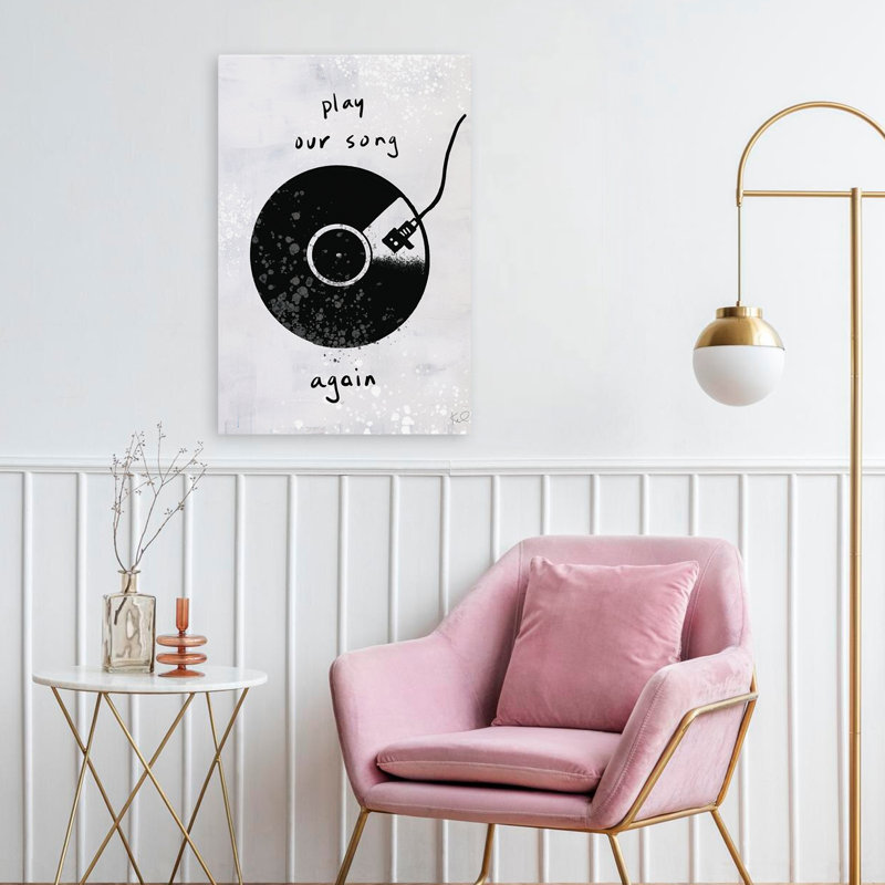 «Turn It Up» - art gris, noir et gris, H 24 po x l 16 po