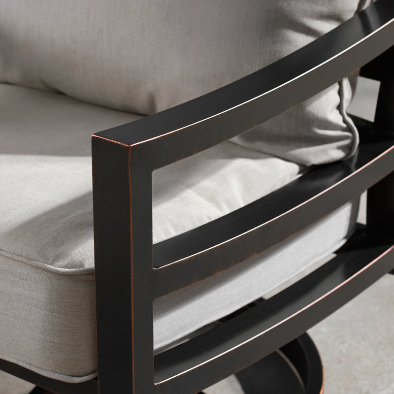 Mhyrren Swivel Aluminum Outdoor Lounge Chair
