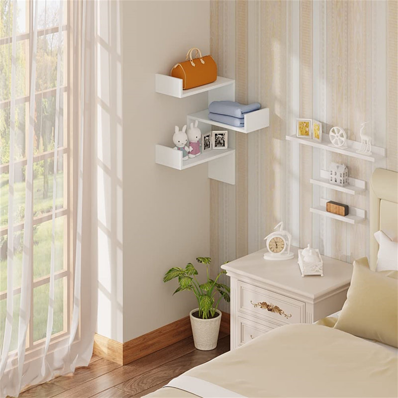 Cynthi 73.6cm H x 45cm W Floating Shelf Bookcase