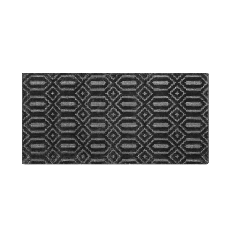 Koopman Geometric Viscose Hand Woven Area Rug, Rectangle 80cm X 150cm