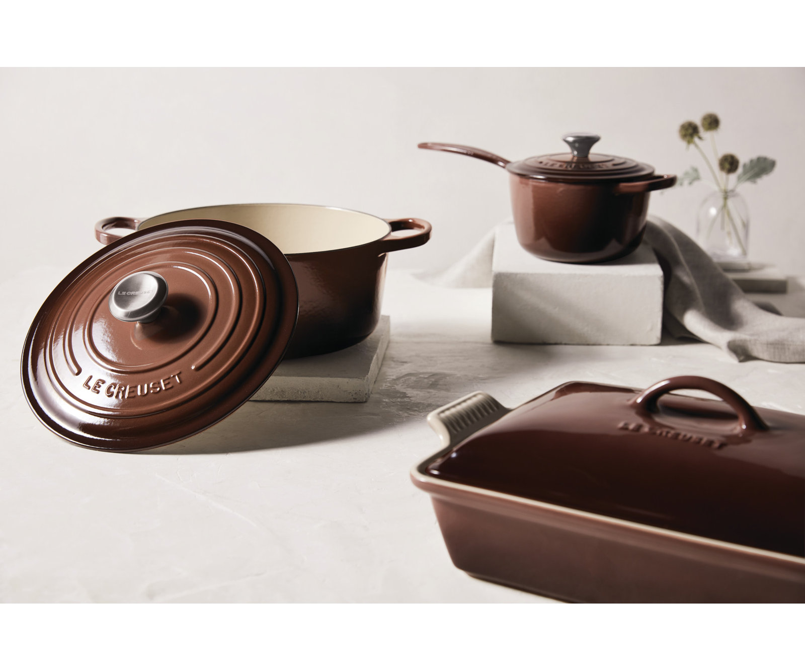 Le Creuset Signature Enameled Cast Iron Saucepan, Cerise, 1.75 qt.