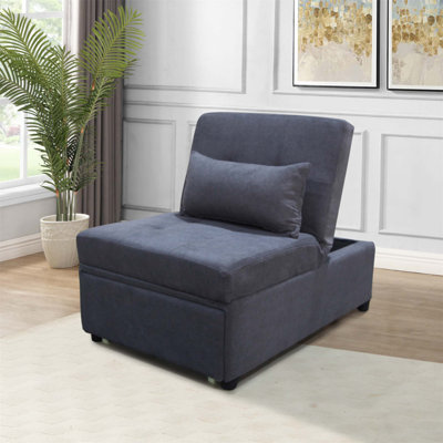 Canapé-lit pliant avec repose-pieds, choix confortable avec plusieurs fonctions, conception classique pour des coins confortables et une utilisation polyvalente