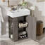 Meuble-lavabo avec lavabo en céramique, meuble-lavabo autoportant pour petites salles de bain