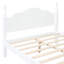 Base de lit en bois pleine grandeur de style rétro, finition blanche, solide et sécuritaire, envers à lattes, sans sommier, méthode de montage simple, bois de plateforme, support, exceptionnalité