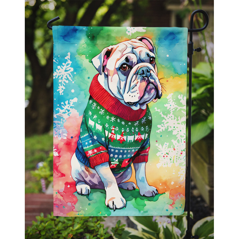 Polyester double face Noël, H 15,5 po x l 11,25 po