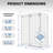 48" W X 36" D X 76" H Sliding Frameless Shower Enclosure With 3/8 Inch Tempered Glass-126304639-126735478