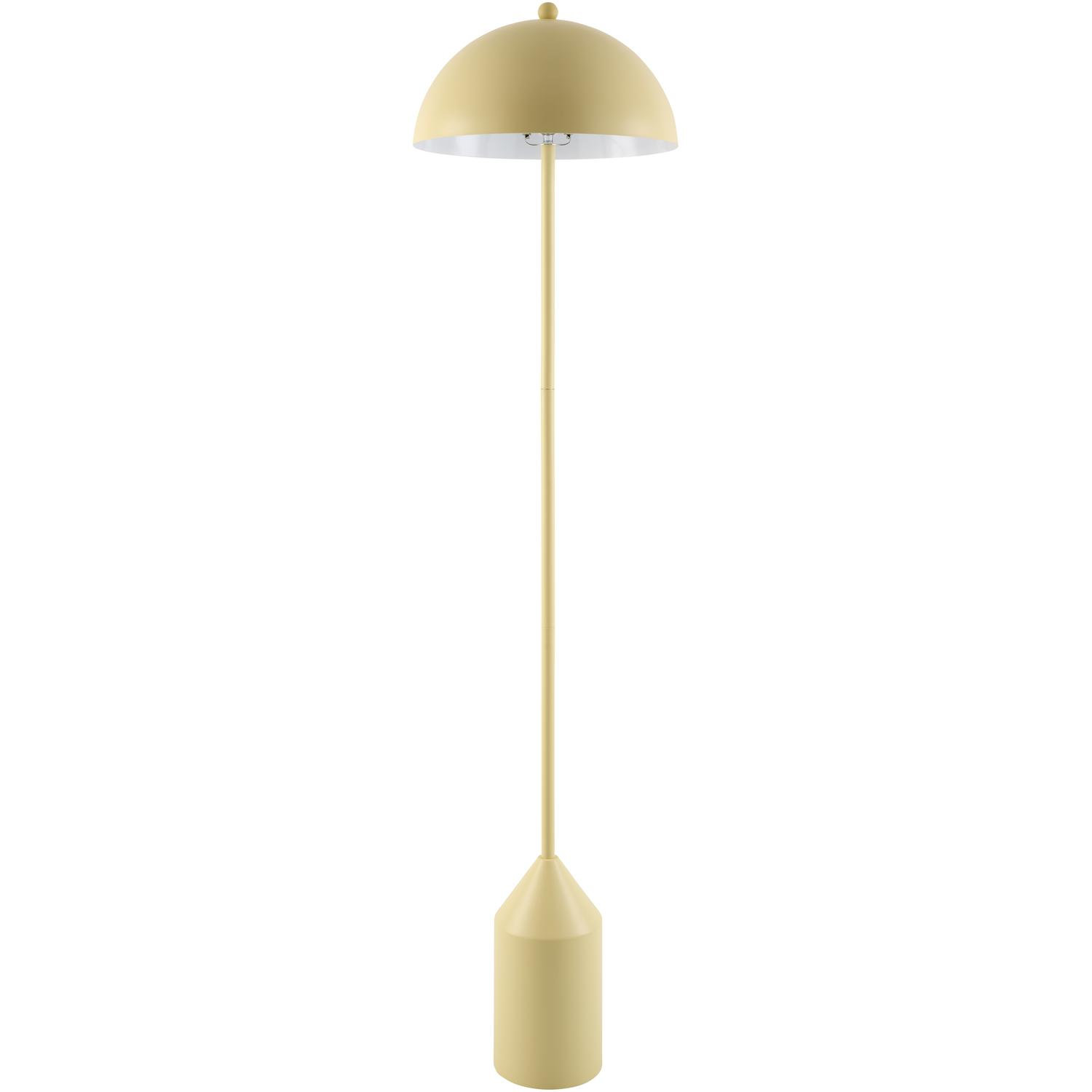 Jemma 59'' Iron Floor Lamp, Yellow, Yellow