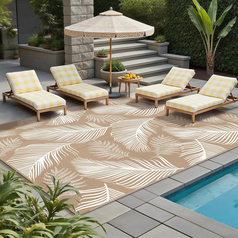 Tapis d'extérieur, Brun, Rectangle 9 pi x 12 pi