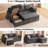 83''W Chenille Convertible L Shape Sectional Sleeper Sofa With USB And Storage-357988498-357988511