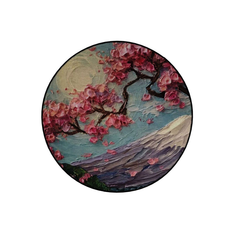 Tapis décoratif lavable à la machine, Sous-tapis rond 3 pi 3 po inclus