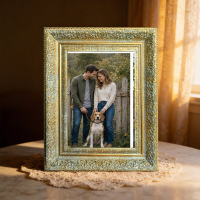 5" x 7" Antique Gold 3 PCS Gallery Wall Picture Frame for Portrait Display