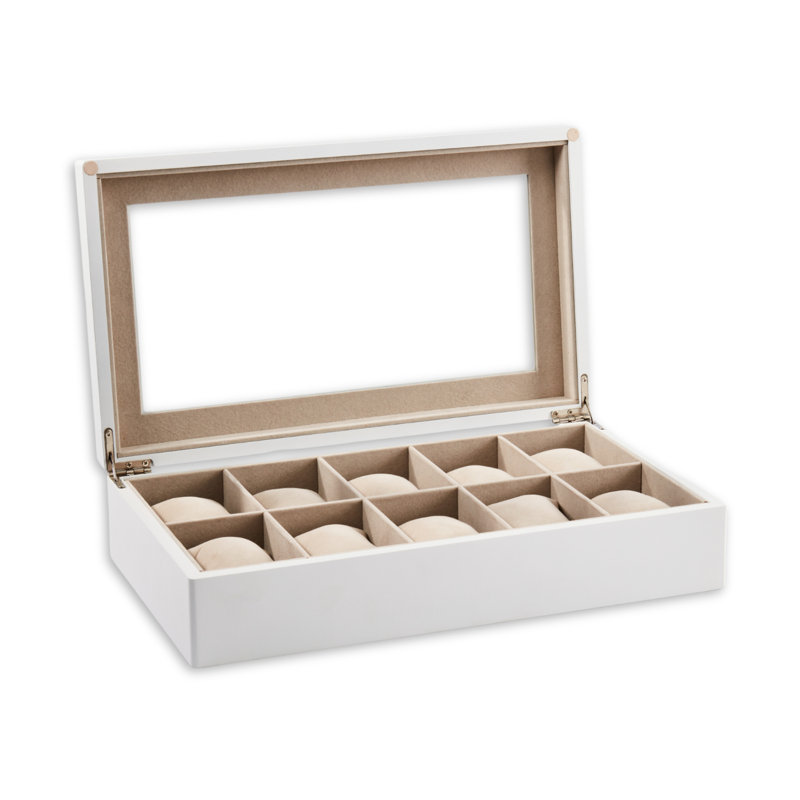 Modena 10 Watch Box, White