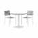 Eveleen Set 36" L Round Plastic/Acrylic Breakroom Table