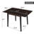 29"- 45" Extendable Dining Table for 4, Folding Kitchen Table with Rubberwood Legs
