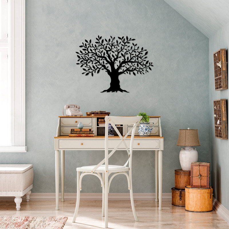 Élégant accessoire mural décoratif en métal noir, 20,1 po x 27,6 po | Fabrication 100% métal, épaisseur: 0,6 po | Élégante pièce de décoration intérieure pour le salon, la chambre à coucher ou le bureau | Conception durable et accrocheuse