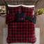 Couette King, rembourrage multicolore, 259 cm x 218 cm, 2 taies d'oreiller, 1 coussin décoratif, lavable à la machine, motif coloré.