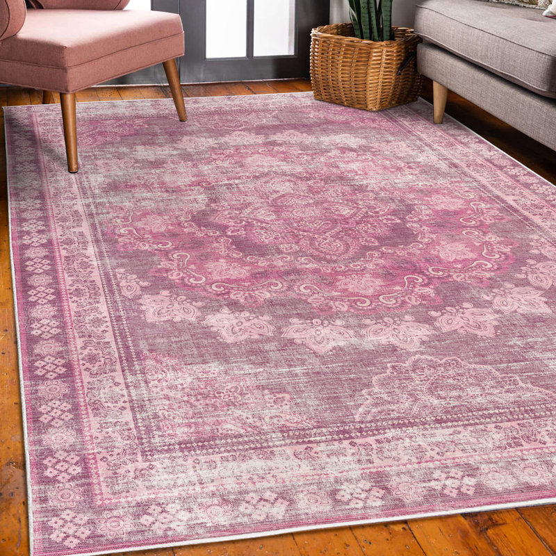 Tapis décoratif Mchail, Rectangle 4 pi x 5 pi 5 po