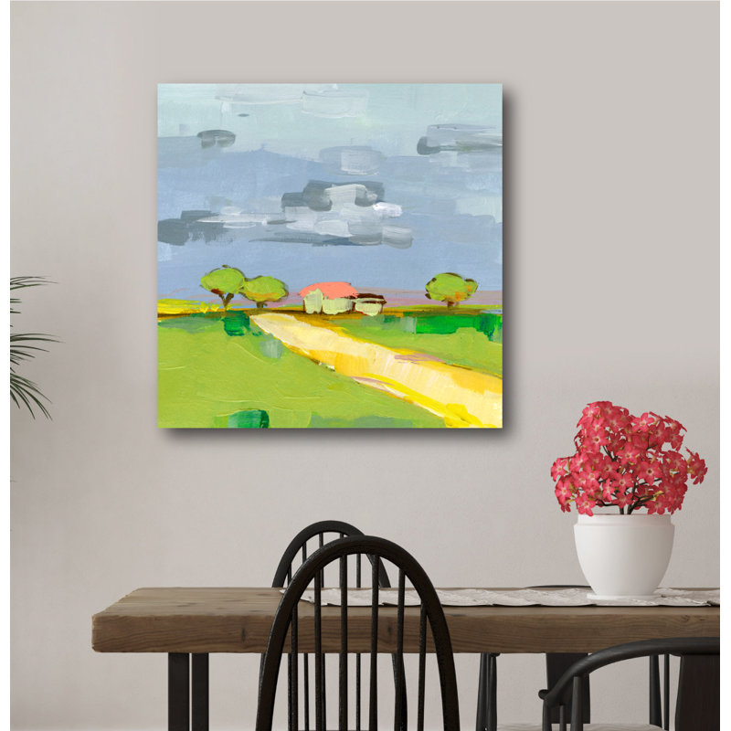 «Lay of the land I», reproduction d'art sur toile tendue, H 16 po x l 16 po x 1,5 po